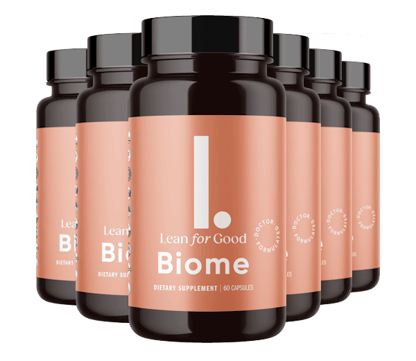 LeanBiome six bottle package, a six month supply with free US shipping